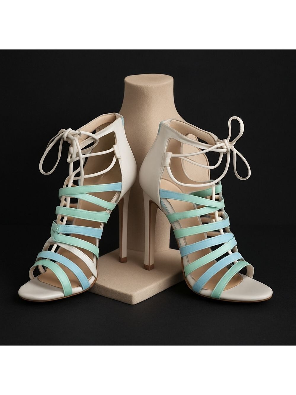 Asos Ankle Open Toe Stiletto Heels